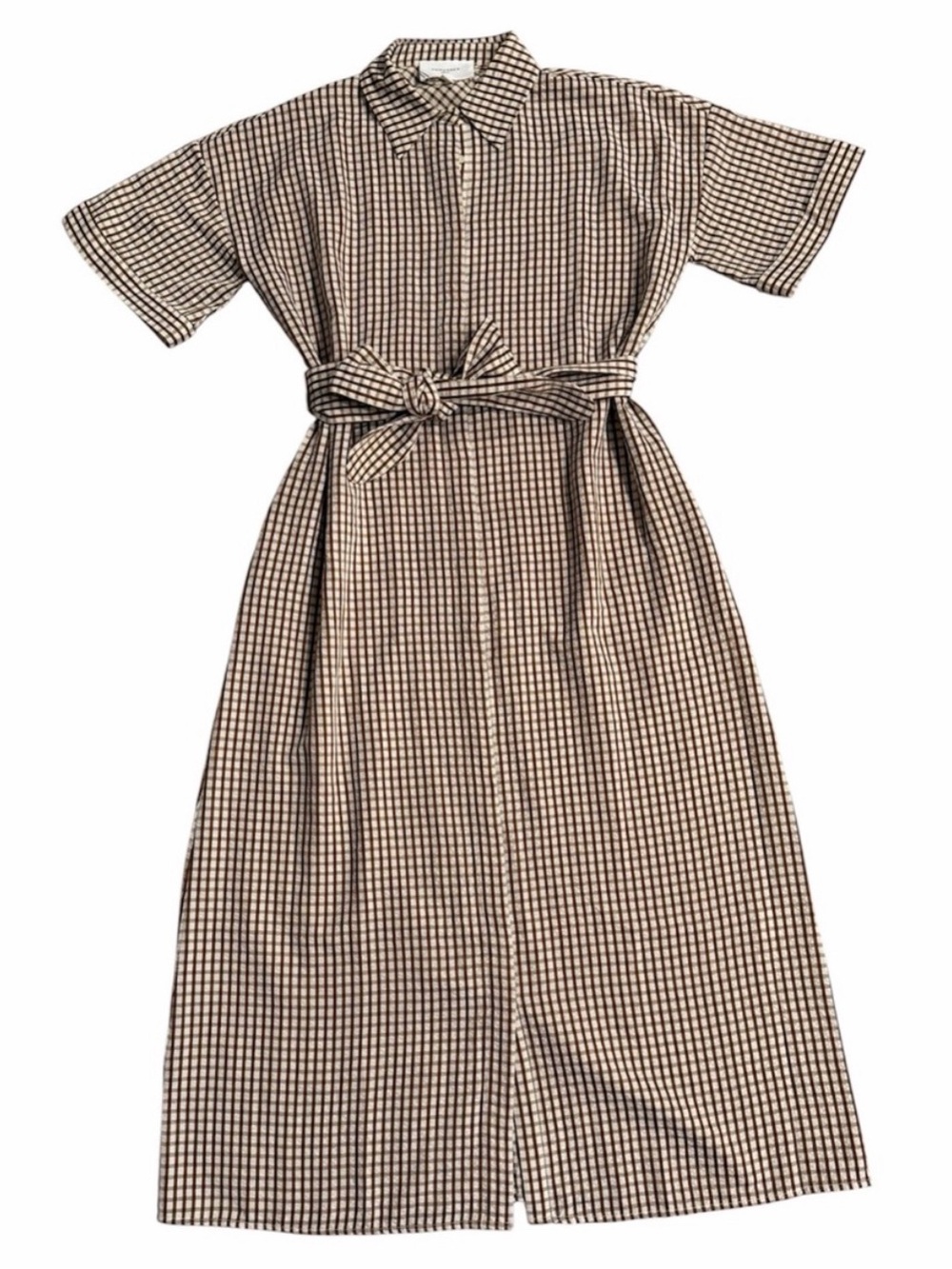 POMANDER PLACE Brown Gingham Seersucker Zacara Dress Tuckernuck - Picture 5 of 7
